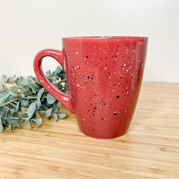 Bass Pro Shops Burgundy Red Speckled Large Coffee Tea Mug - Picture 2 of 5